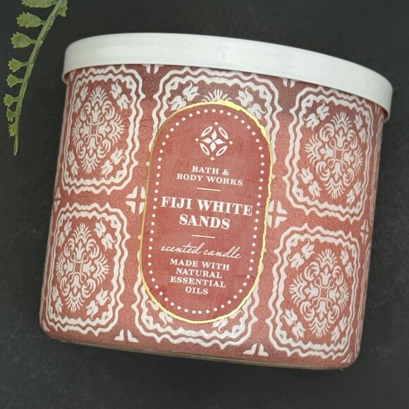 BBW Fiji White Sands Bath & Body Works 3 Wick Candle - Picture 5 of 10
